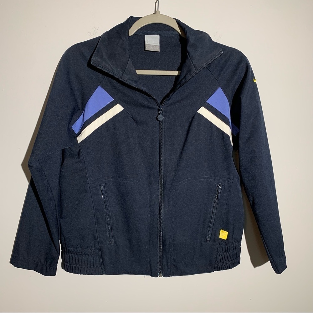 Women’s Nike blue athletic track jacket size medium M